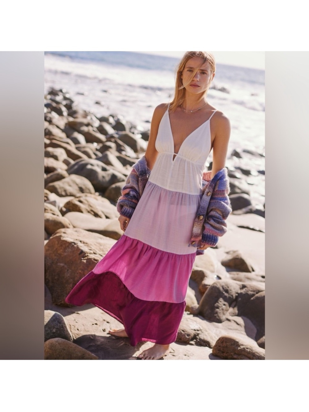 Rare nwt Anthropologie Raya Colorblock Maxi Dress party casual boho fall
$198